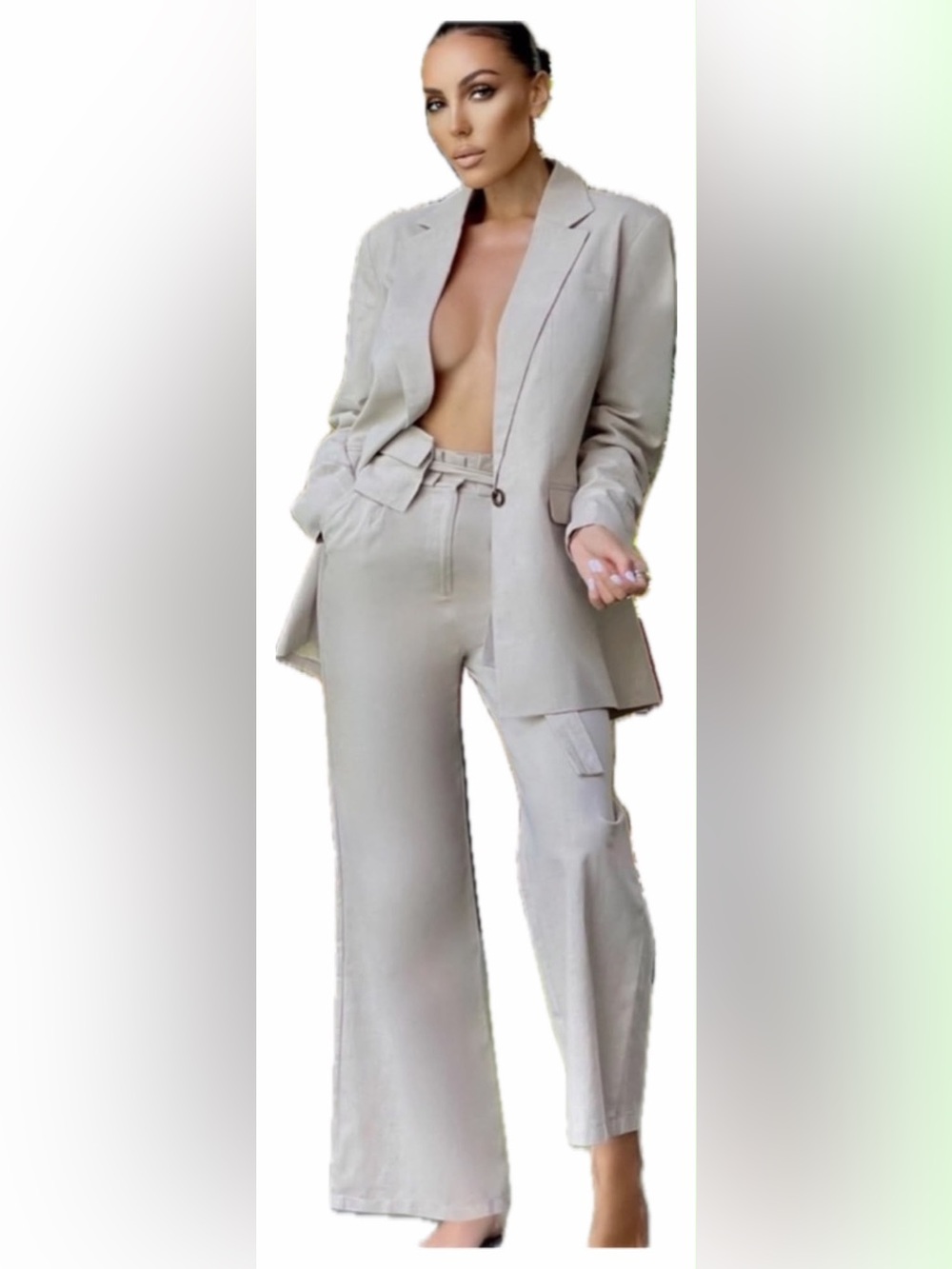 Club L London Sand Wide leg Trousers - Picture 14 of 15